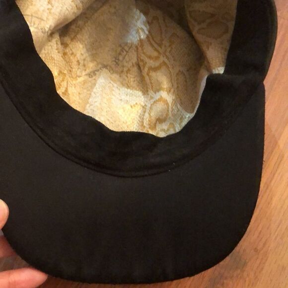 Just Cavalli  Black quilted satin faux leather baseball  cap main image 9